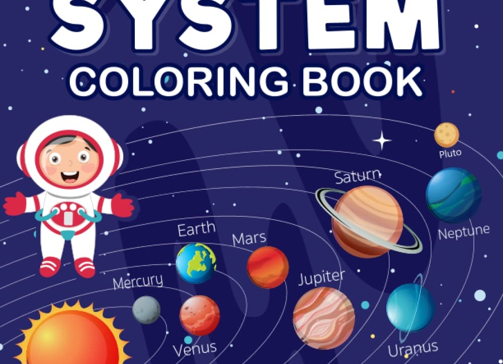 Solar system coloring pages for kids