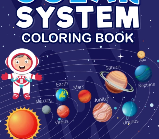Solar system coloring pages for kids